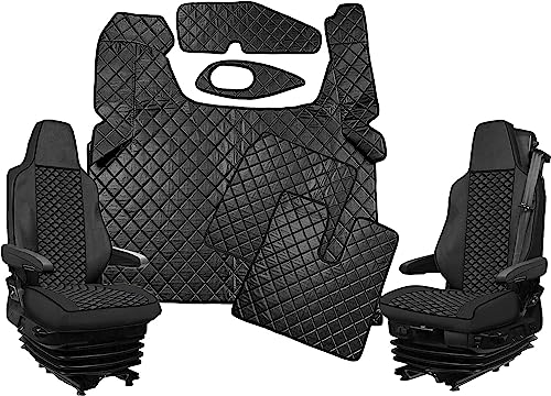Tapis de sol TGX 2021 et housse de siège noir camion avec tapis tableau de bord de rechange