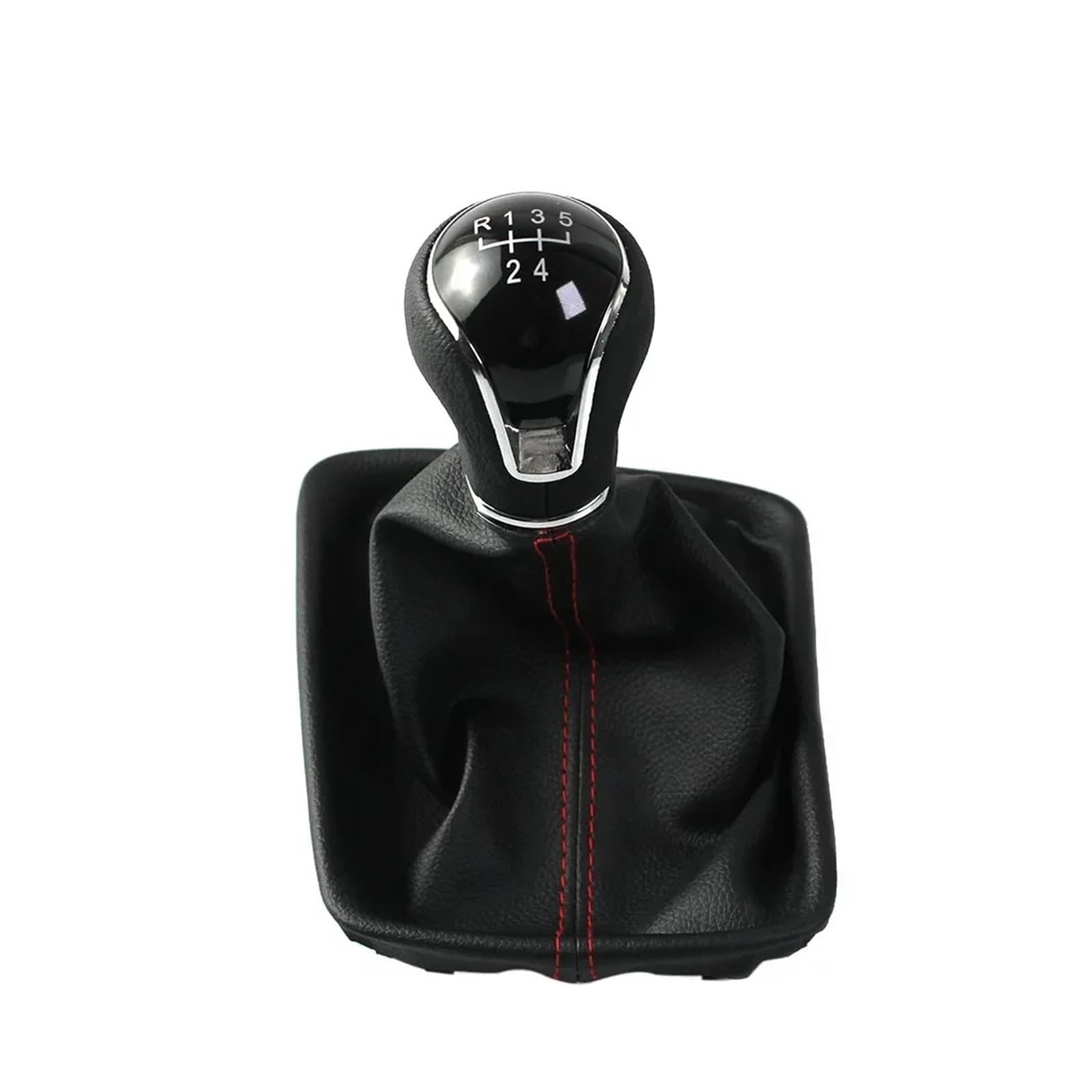 SAUANMNKTP Gearshift Knob for Seat Leon III MK3 2012-2020 5 6 Speed Gear Shift Knob Shifter Level Stick(5 Speed Black Red)