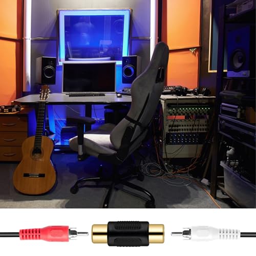 3 PCE Gold Plated RCA Female to Female Coupler miniatura 5