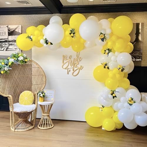 Image of Voircoloria 90pack Yellow Balloons Different Size 18 /12 /10 /5 Inch Yellow Balloon Garland Arch Kit for Graduation, Wedding, Birthday, Baby Shower, Sunflower and Honeybee Theme Party Decorations