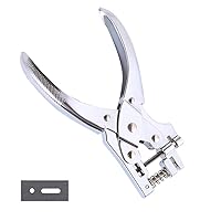 Vista 1 de Alicates de mano redondos y ranurados 2 en 1 para tarjeta de identificación de papel PVC (0.118 in redondo y ranura)