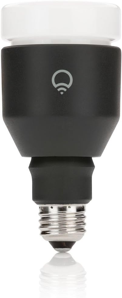 LIFX Original A21 Wi-Fi Smart LED Light Bulb, Multicolor, Adjustable, Dimmable, No Hub Required, Gun Metal Grey, Compatible with Alexa