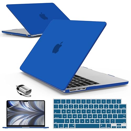 IBENZER Compatible with MacBook Air 13 inch Case M5 2026 M4 2025 M3 M2 2024-2022 A3449 A3240 A3113 A2681,HardShellCase&KeyboardCover ScreenFilm Type-C for Mac air 13.6", KleinBlue, KK-KLBL+2TC
