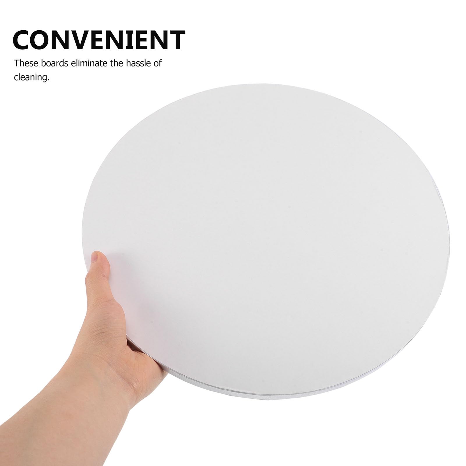 VALICLUD Plateaux à Gâteaux Ronds en Papier Ondulé Blanc 5 Pièces