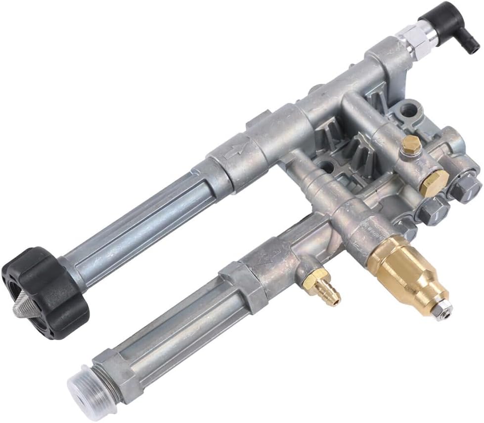 Pump Head Assembly for SRMW2.2G26EZ, RMW2.2G24EZ and Similar Pressure Washer Pumps, Complete with Unloader Valve and Check Valves- AR42518 AR43061 AR42940