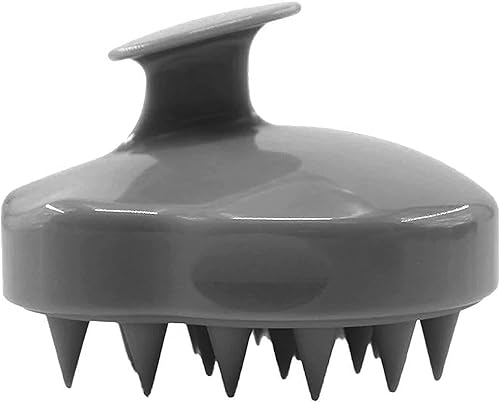 Cepillo de champú para el cuero cabelludo para el cuidado de la caspa, relajante cerdas de silicona suaves y flexibles, húmedas, secas, rizadas,