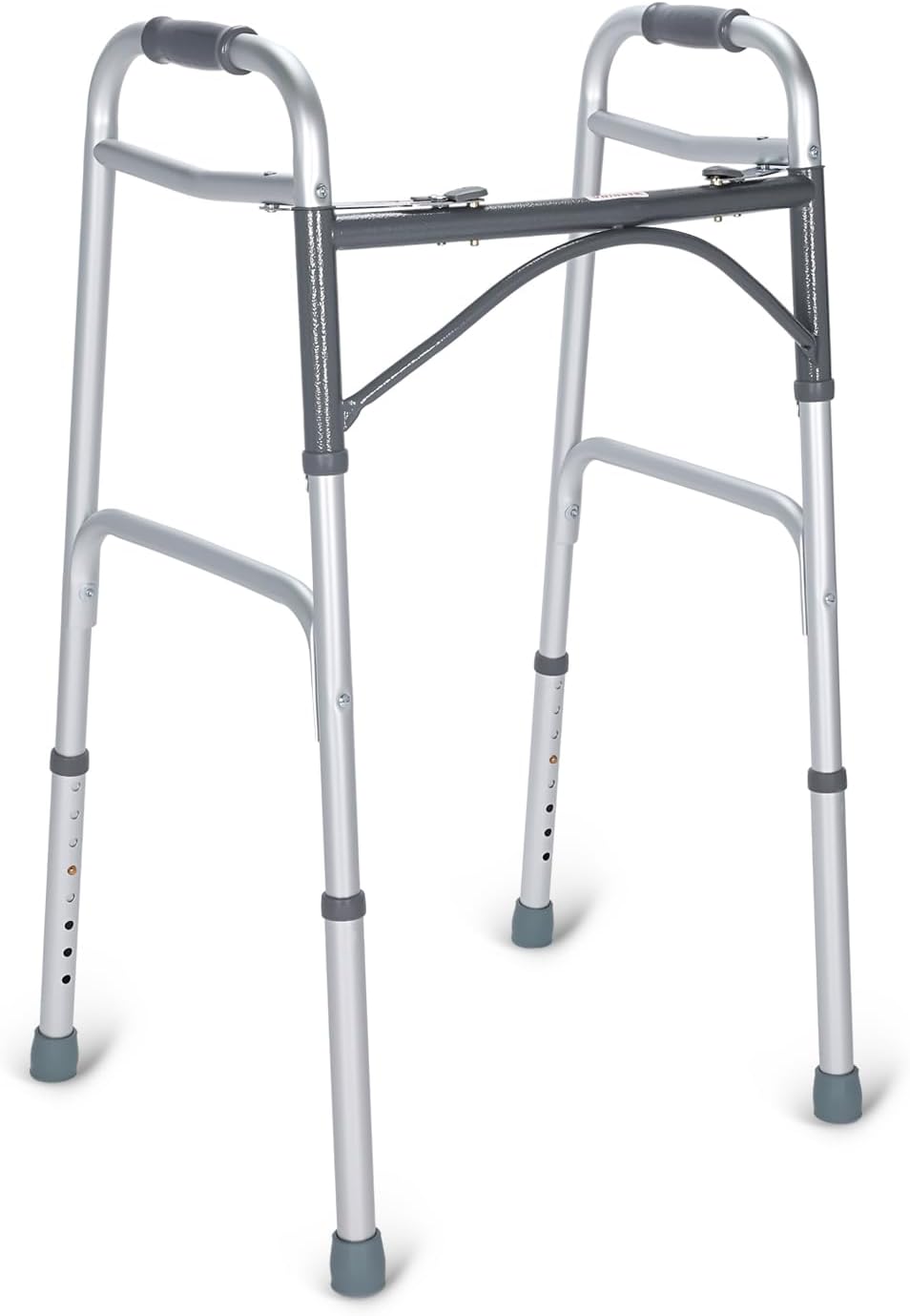 KosmoCare Premium Imported Light Weight Aluminum Height Adjustable Folding Walker 2 - Silver