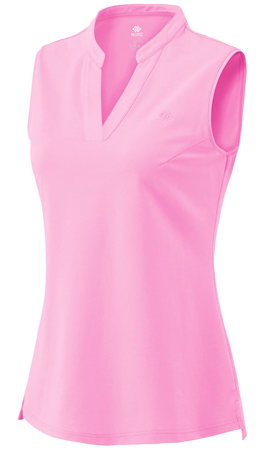 Damen Poloshirt Ärmelloses Golf Shirt V-Ausschnitt Oberteile Sports Training Tank Top mit Kragen