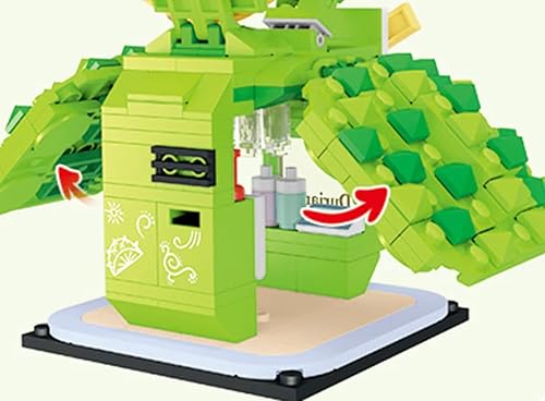 General Jim's Unique Durian Pizza Stand Shop 322 piezas de bloques de construcción modulares juego o modelo viene con kit de luz y accesorios