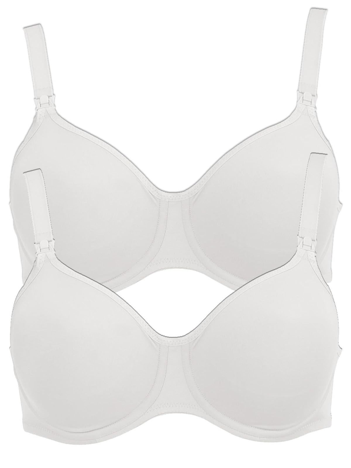 Anita Reggiseno da allattamento con ferretto, 5068, confezione da 2, bianco/bianco, 5G