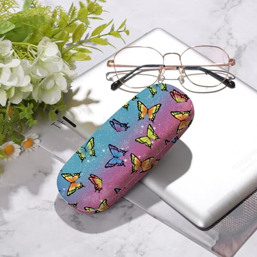 Image of Glasses Case Hard Shell,Portable Protective Eyeglasses Case, Eyeglass Holder Box with Cleaning Cloth,for Women Men