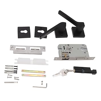 Door Handle Lock Set, Corrosion Prevention Aluminum Alloy Home Door Lock for Bedroom