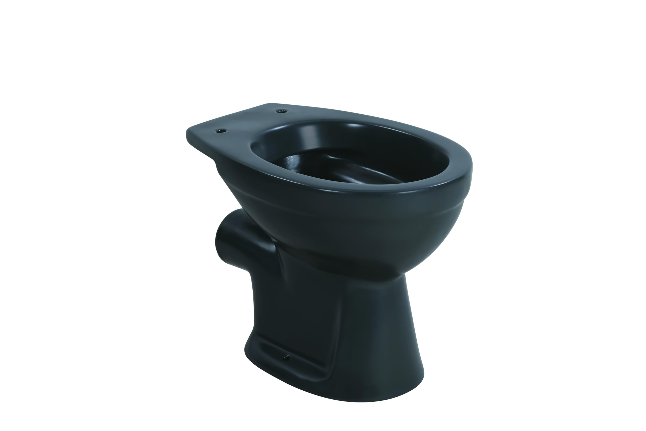sanicomfort Stand-WC anthrazit matt spülrandlos, Abgang waagrecht, Tiefspüler