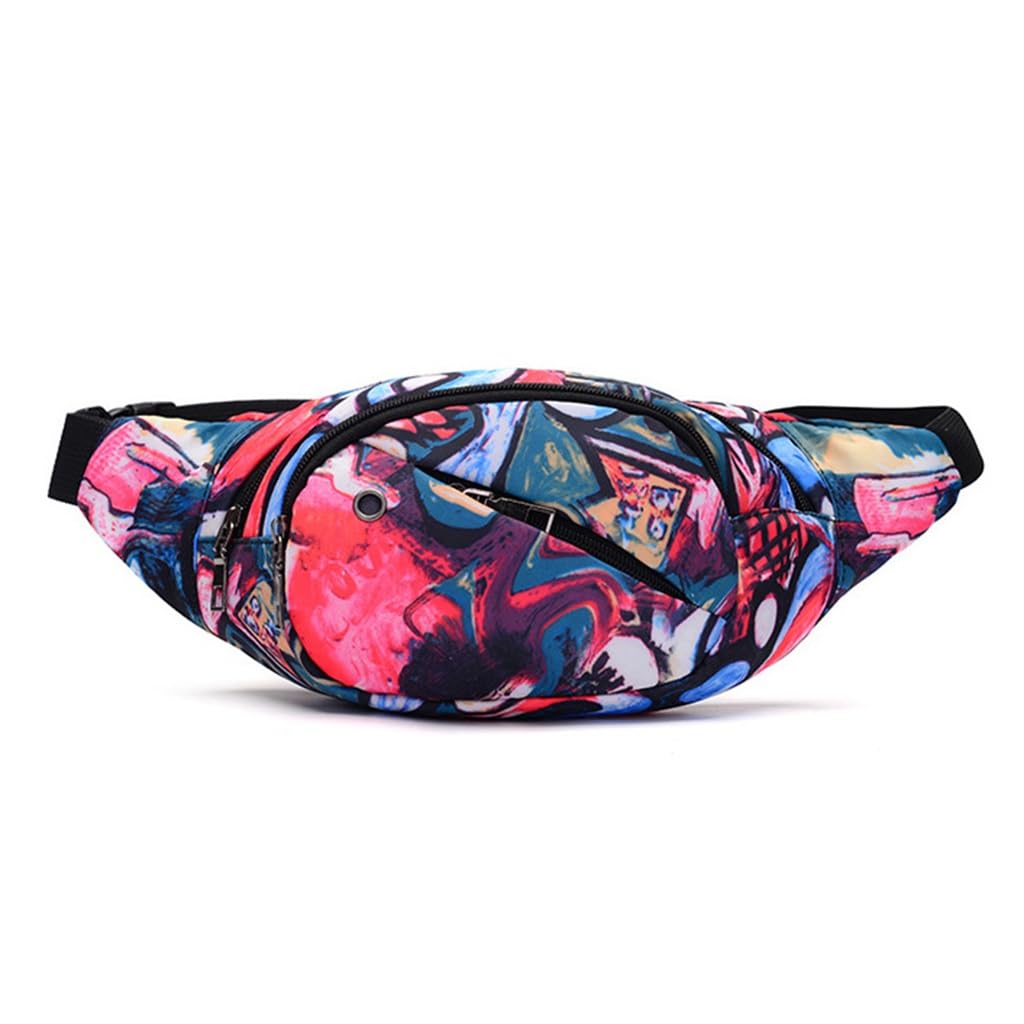 Riñonera for Mujer Floral en Viajes Urbanos, Bolso Cruzado Impermeable para Teléfono JFDBGU