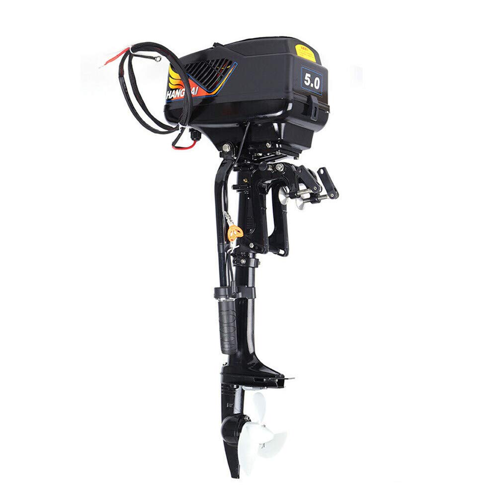 Buy HYYKJUS Outboard Motor Boat Engine 48V 1000W 4HP 3000RPM Electric