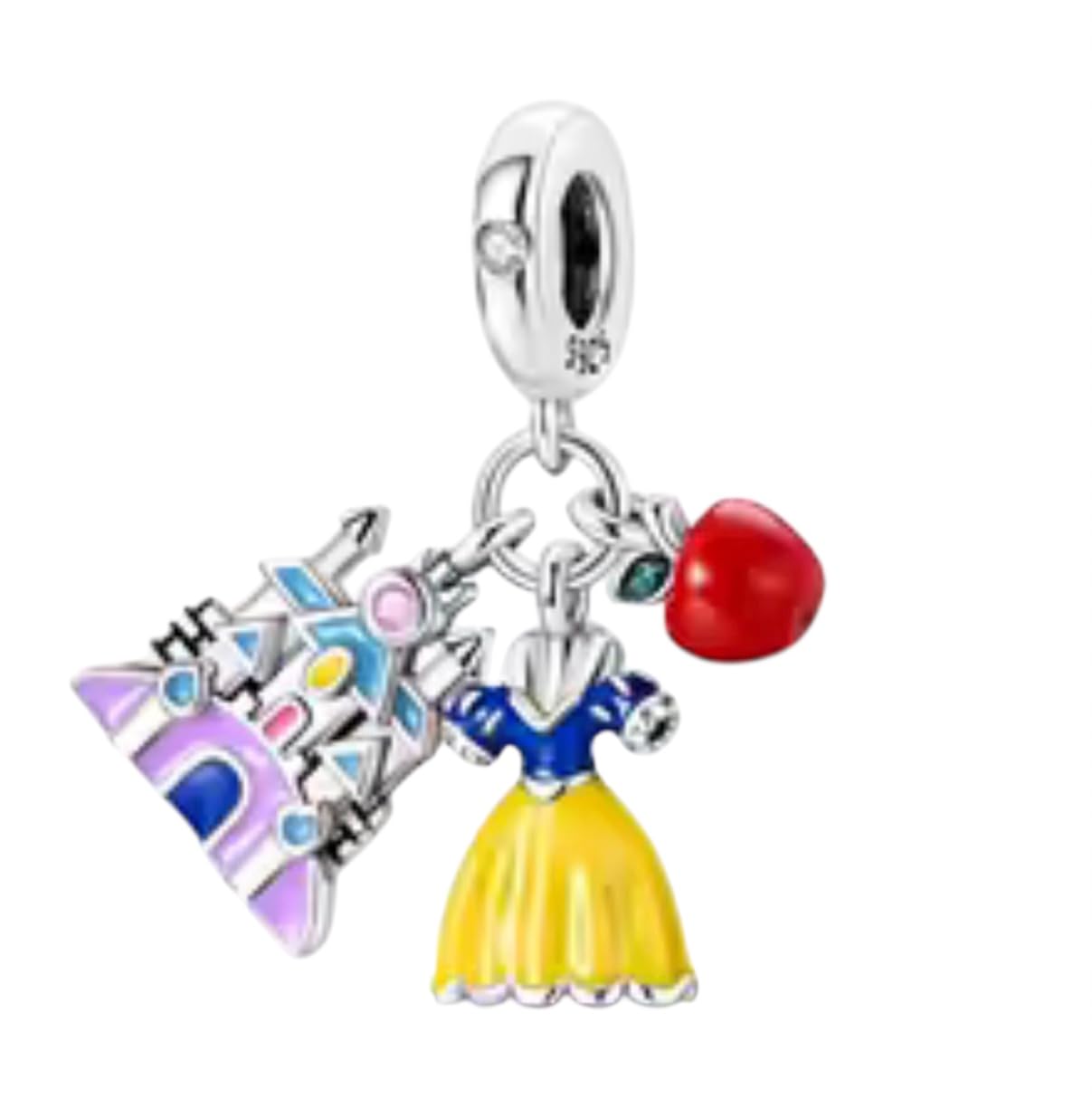 Abalorio castillo de plata de ley 925 compatible con Pandora premium 5