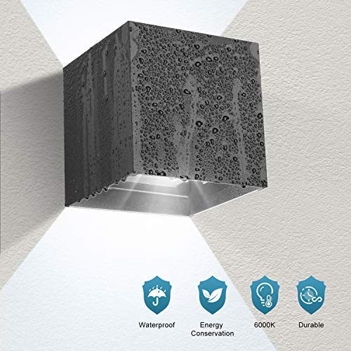 Lampada Da Parete A LED 8W Impermeabile IP65 – Alluminio, Design Moderno, Luce Bianca Fredda 6000K, Per Interni Ed Esterni