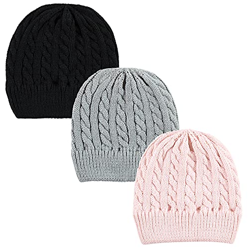 Hudson Baby Baby Infant Toddler Knitted Caps 3pk,...