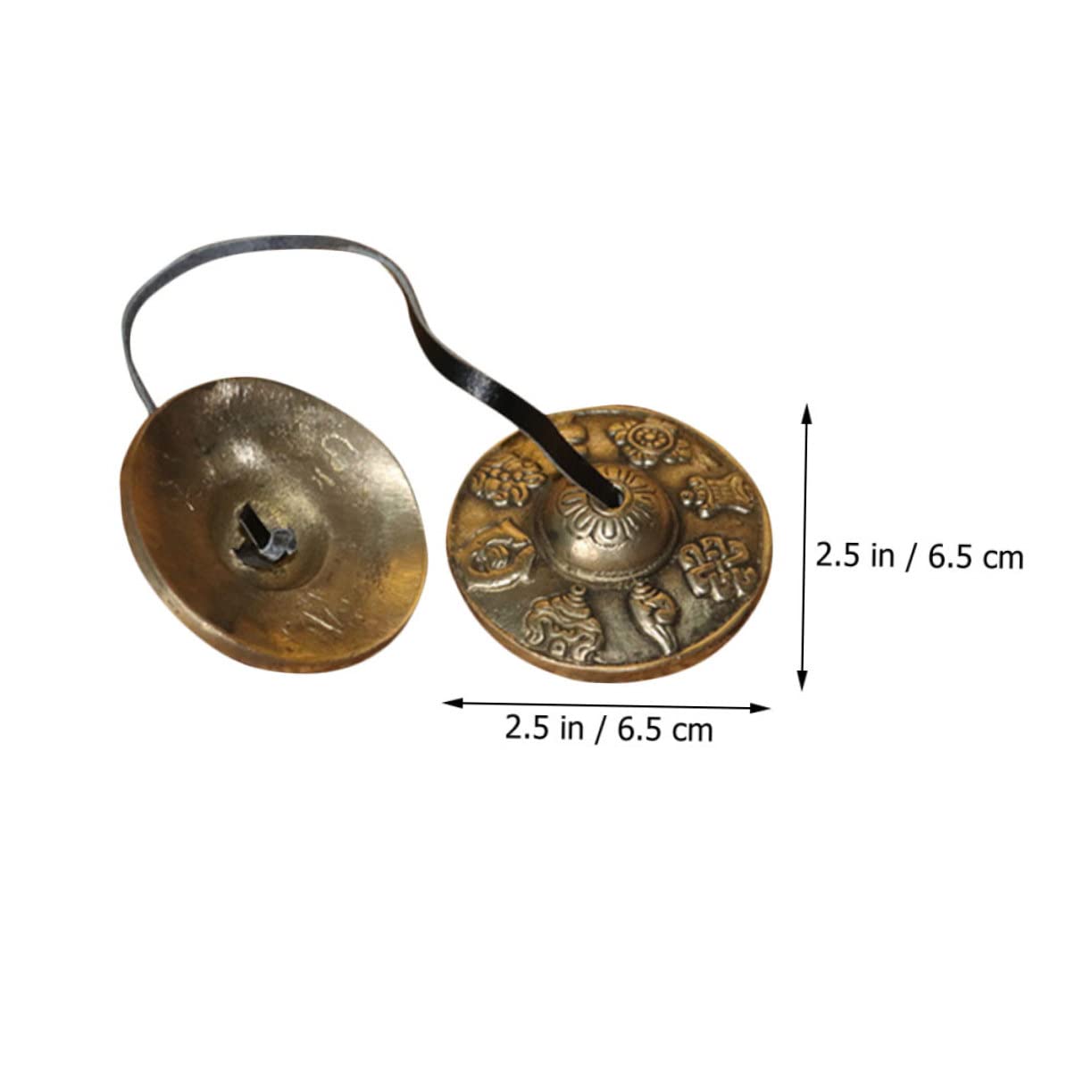 HEMOTON Nepal Tingsha Bell 2 Pack Meditation Chime Durable Yoga Chimes Pure Copper Craftsmanship