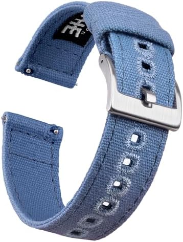 Ritche Christmas Gift Canvas Vintage Quick Release Watch Band 18mm 20mm 22mm 24mm Replacement Watch Straps for Men Women, White Elephant Gifts, Stocking Stuffers for Men, Father's Day gifts