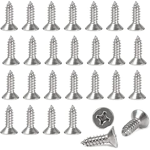 nuoshen 200 Stück Flachkopf Selbstschneiden Schrauben Cover