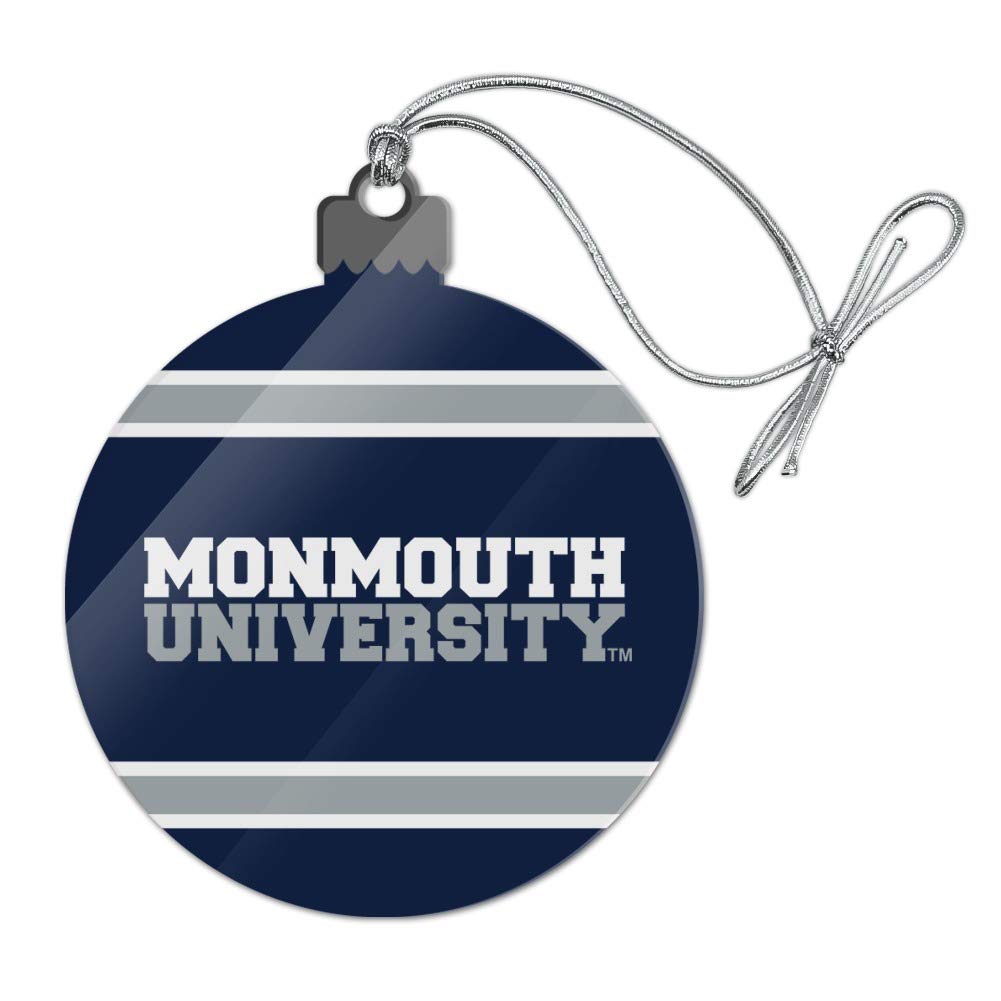 GRAPHICS & MORE Monmouth University Official Stripes Acrylic Christmas Tree Holiday Ornament
