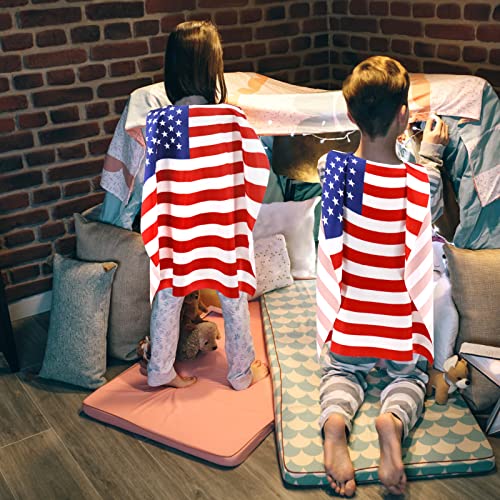 Irolewin American Flag Costume For Kids Usa Flag Cape And Mask For Boys Girls Independence Party Dress Up Favors Sport Events #TOP3