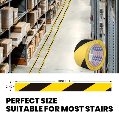 Adhes Tape Pursuit Of Perfection QWJC15-F Adhes Black And Yellow Safety Tape thumb #1