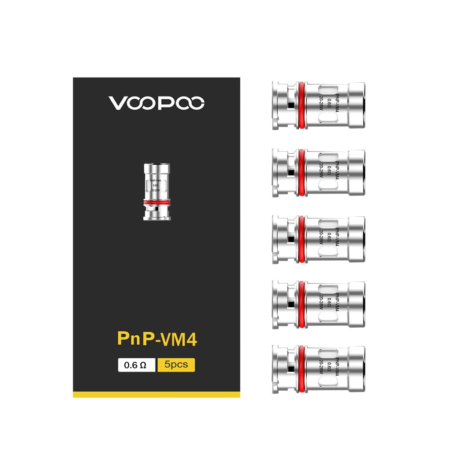 vaporrVOOPOO PnP-VM4 Replacement Mesh Coil 0.6 Ohm for VOOPOO Vinci/Vinci R/Vinci X, No Nicotine, 1.0 count
