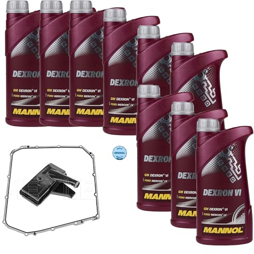 Preisvergleich Produktbild Automatikgetriebe Ölwechsel Satz Getriebeölwechselsatz mit 9 L Dexron VI Automatikgetriebeöl + Getriebeölfilter