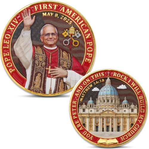 Pope Leo XIV Catholic Challenge Coin First American Pope Keepsake Gift