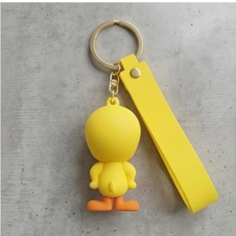 Image of Cute 3D Keychain | Keyring & Quirky Bag Charm | Hard Silicone, Unbreakable | Travel Essential | Kids Friendly | Strap & Bag Hook