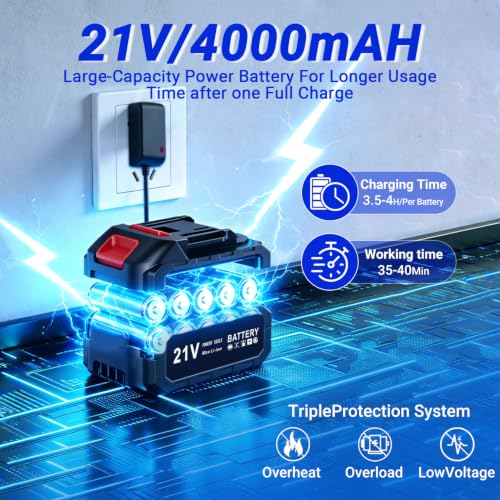 Image of Cordless Portable Car Washer, 1200 PSI Max Power Washer with 21V 4.0Ah Large Capacity Battery, Lightweight Car Pressure Washer with Safety Lock, Storage Case & 6-in-1 Nozzle for Car /Garden /Home /Patio
