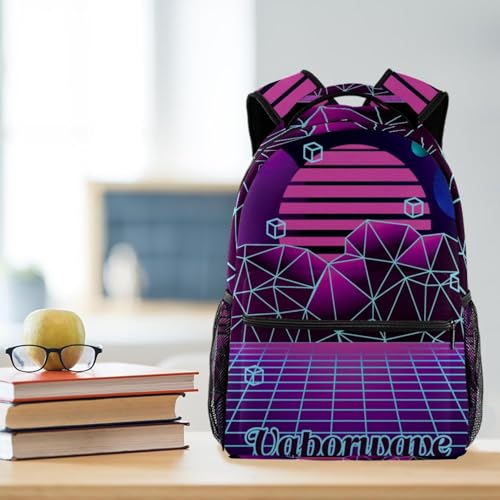 Sac à dos d'école résistant à l'eau avec grand compartiment ordinateur portable