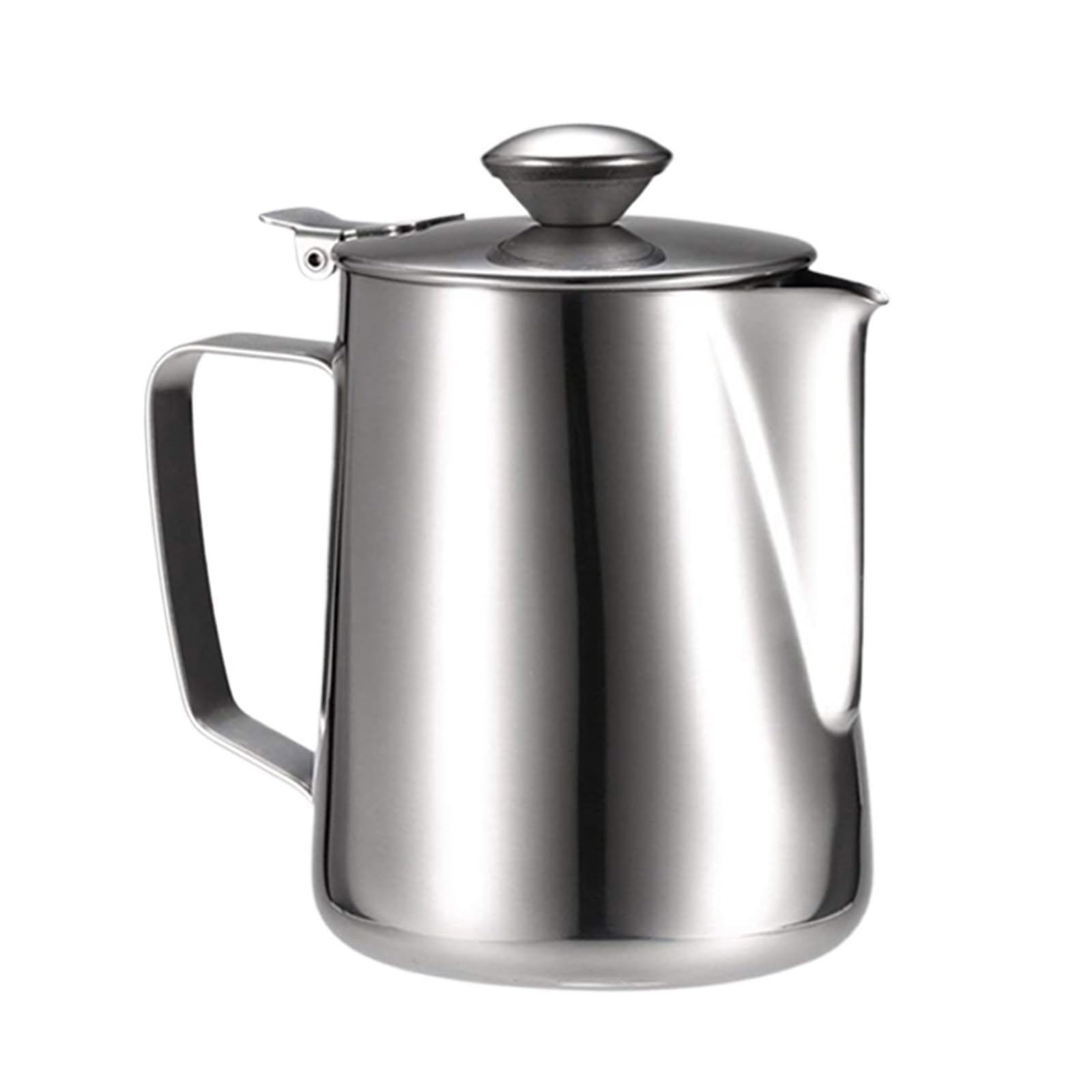 LINYpA66 Stainless Steel Milk Pitcher Stainless Steel Milk Frothing Pitcher with Lids Steam Coffee Barista Kettle Milk Cream Cup Jug(1400ml)