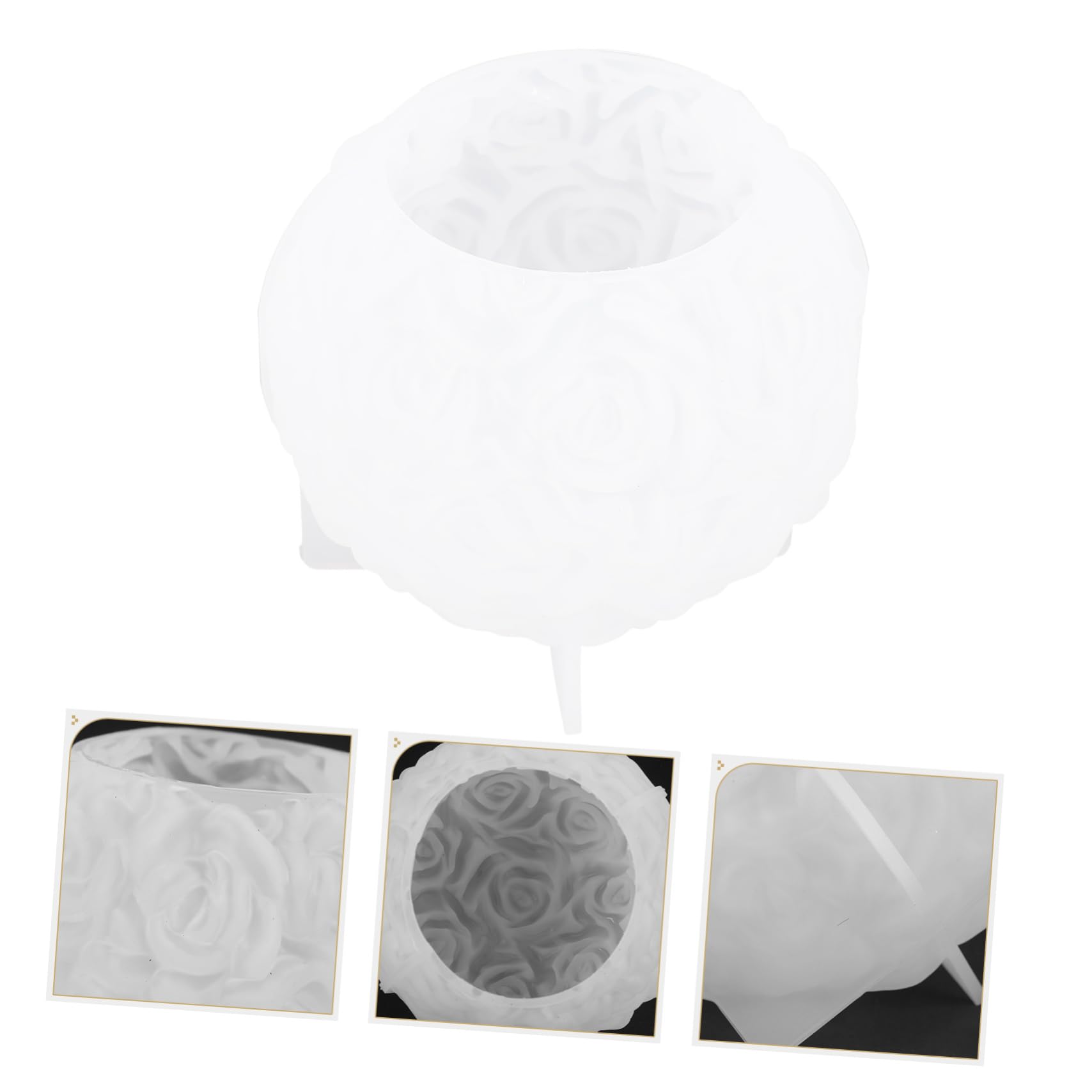 Tofficu 5 Piezas molde de silicona decoraciones molde de cera de flores cubo decoração casa decoración casa molde de fundición de jabón creativo moldes de silicona para jabon gel de sílice