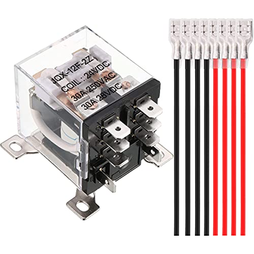 Xiatiaosann DC 12V Coil 30A Relay DPDT 2NO 2NC 8 Pin General Purpose High Power Relay for Remote Control, Automatic Control System