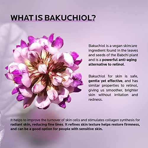 Zealsea 2% Bakuchiol Face Serum Bakuchiol Retinol Alternative For Wrinkles & Fine Lines Anti Aging Essence With Peptide Plant Retinol Cream Skin Care Renewing For Sensitive Skin thumb #2