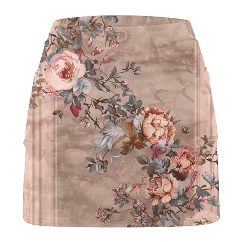 Skorts for Women UK Summer Elastic Waist Tennis Skort Golf Skirt Ladies Mini Skirt with Shorts Lightweight Comfy Casual Stretchy Workout Short Athletic Skater School Underskirt Running Sport - Image 4