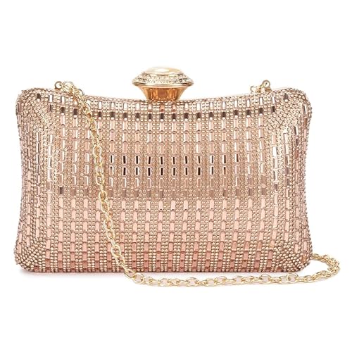 Sac à main étui rigide avec strass brillants chic pour mariage et grande soirée