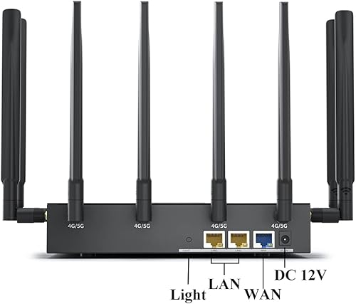 Miniatura 6 de UOTEK Router de tarjeta SIM 5G CPE, WiFi 6 5G módem celular de doble banda NSA SA con ranura para tarjeta SIM para Smarthome Office Interior Router