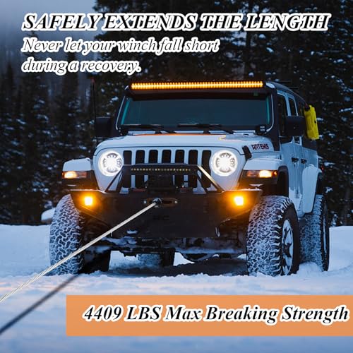 LOPYXBR Steel Winch Cable with Hook 3/16 Inch x 50 Feet Tow Cable 3/16 Winch Cable Replacement, 6x19 Strand Core Steel Cable for Tow Truck, Rollback, Crane, Century-4,409 lbs. Breaking Strength