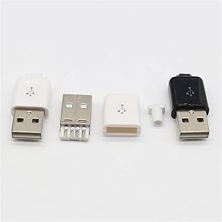 Conector Adaptador USB 2.0 A Macho, Color Blanco y Negro, 10 Unidades