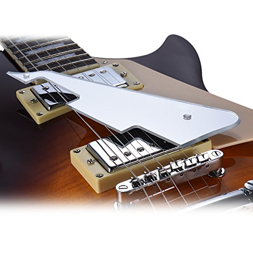 KKmoon Guitarra elétrica Pickguard Scratch Plate para peça de reposição estilo Gibson Les Paul Silve
