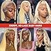 XRDDFL Fake Edges Real Human Hair Pieces HD Lace Front Wig - 613 Blonde, 2 Pcs I, Reusable Invisible Lace Hairline, Baby Hair Stripes