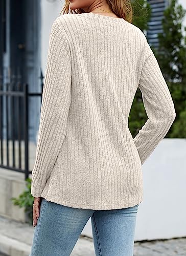 Sweaters for Women Trendy 2025 Long Sleeve Shirts Ligheweight Sweatshirt Loose Fit Tunic Tops3