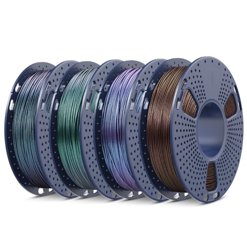 Image of SUNLU Galaxy PLA 3D Printer Filament, Sparkling and Dazzling PLA Filament 1.75mm, 4 Pack, 0.25kg per Spool, 1kg in Total (Galaxy+Galaxy Green+Stardust Purple+Star Brown)