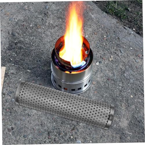 Protector de tubo de chimenea de acero inoxidable de 60mm para estufas de leña en camping 7