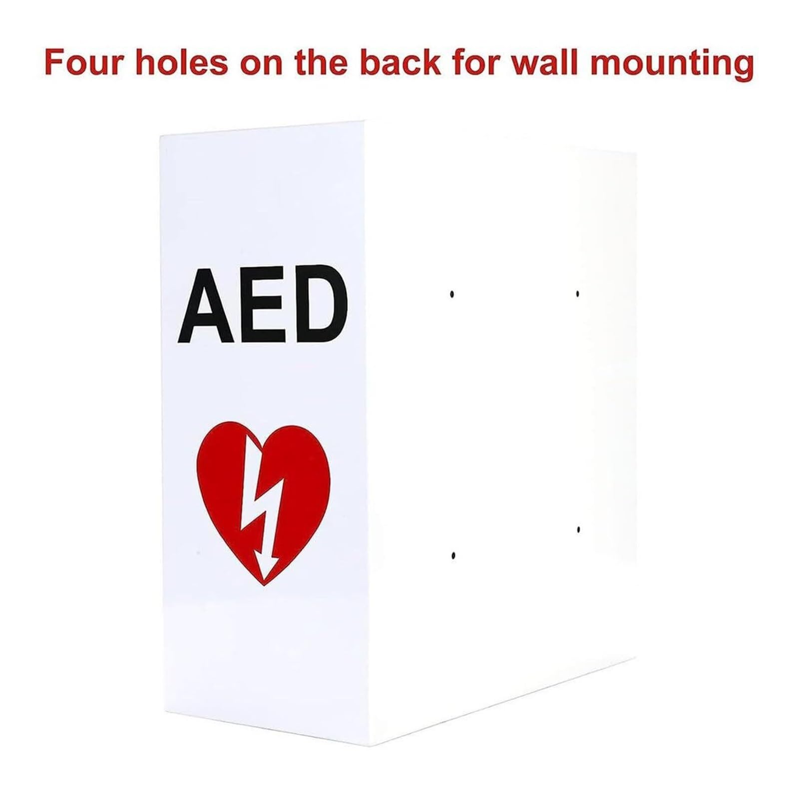 AED Wandschrank mit optisch-akustischem Alarmsystem - Robuste Stahlkonstruktion mit Sichtfenster für Haushalte, Büros & öffentliche Bereiche