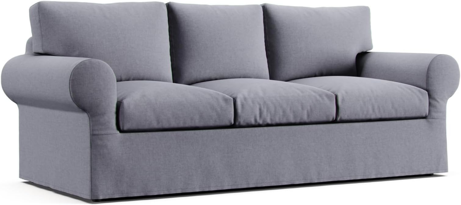 Comfort Works Custom Ektorp Sofa Cover, Replacement Slipcover Compatible with IKEA Ektorp 3-Seater Sofa (Weave Grey)
